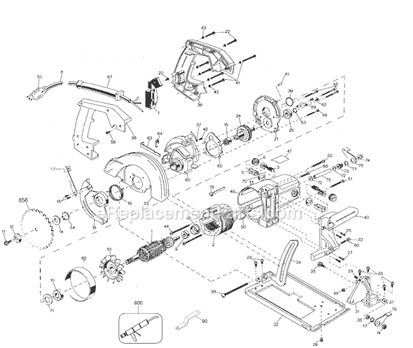 Page A Diagram and Parts List for 3030 Type 2 Black and Decker Circular Saw